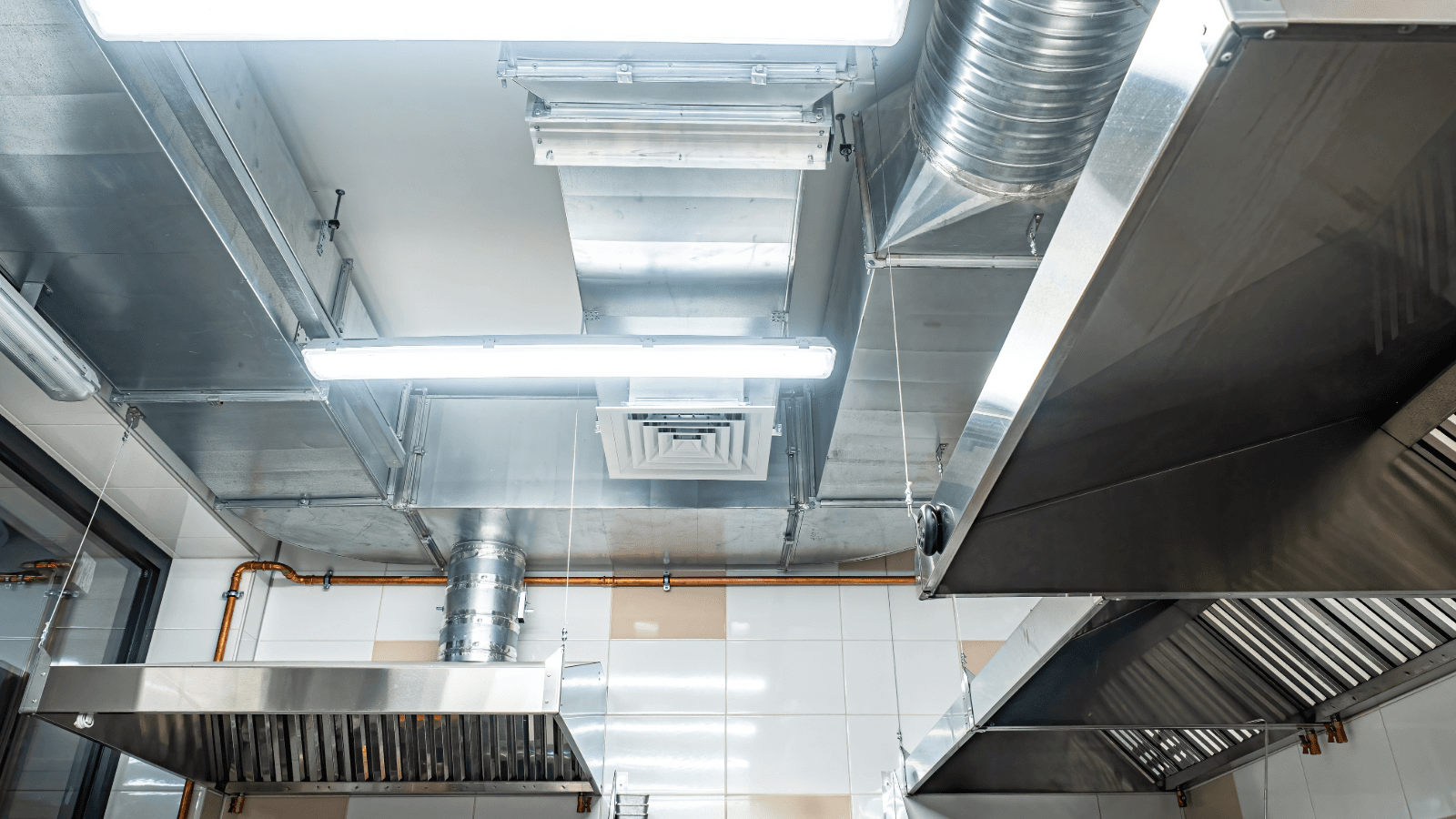 Commercial kitchen ducting system